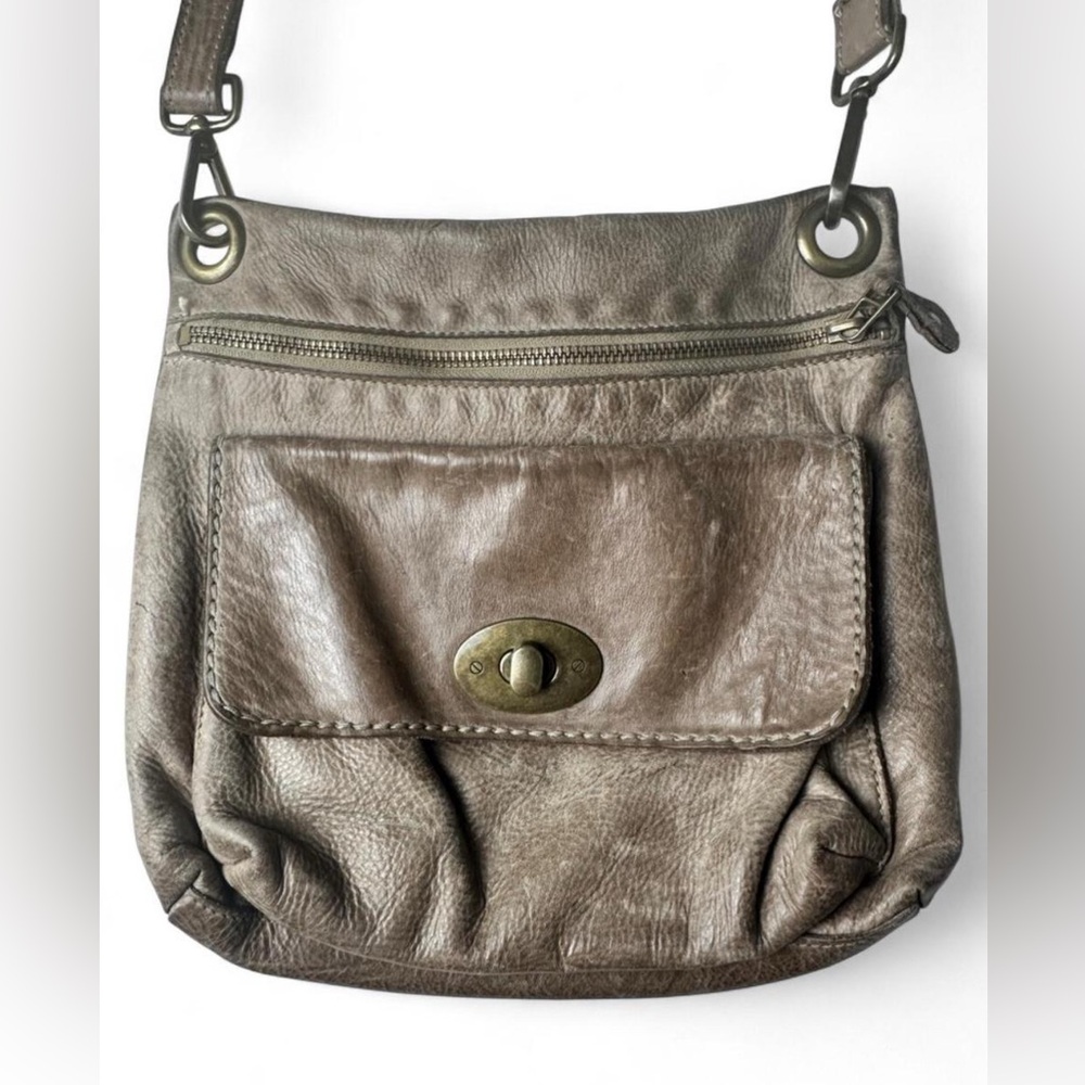 Vintage 2000 Roots Crossbody Leather Bag Made in Canada